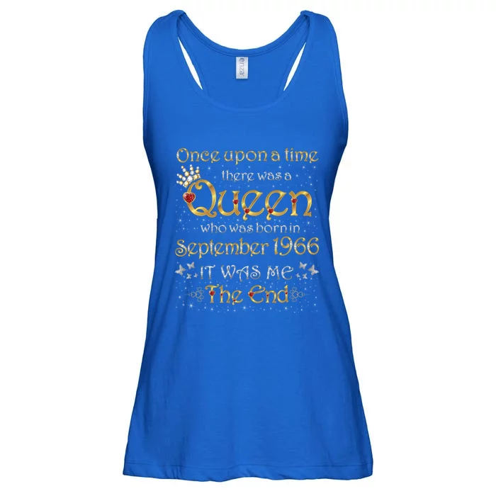 A Queen Was Born In September 1966 Funny Gift Ladies Essential Flowy Tank