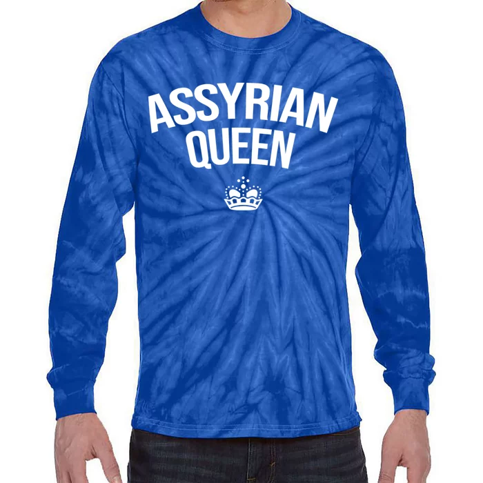 Assyrian Queen With Sumerian Crown Meaningful Gift Tie-Dye Long Sleeve Shirt