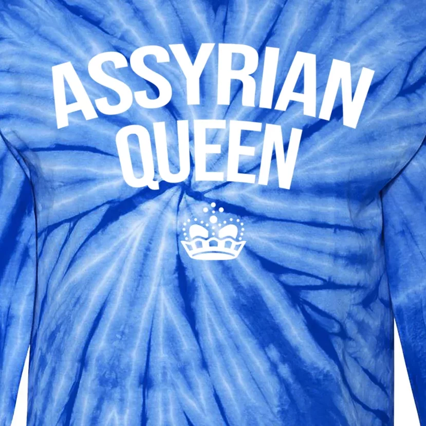 Assyrian Queen With Sumerian Crown Meaningful Gift Tie-Dye Long Sleeve Shirt