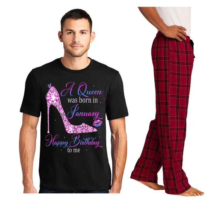 A Queen Was Born In January Happy Birthday To Me High Heel Pajama Set