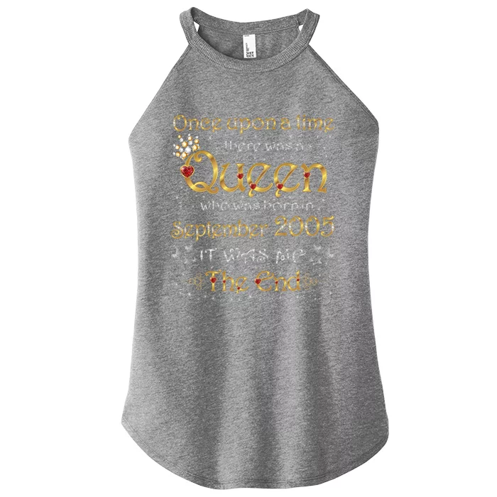 A Queen Was Born In September 2005 Funny Gift Women’s Perfect Tri Rocker Tank