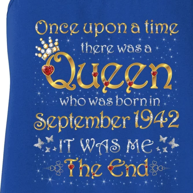 A Queen Was Born In September 1942 Cute Gift Women's Racerback Tank