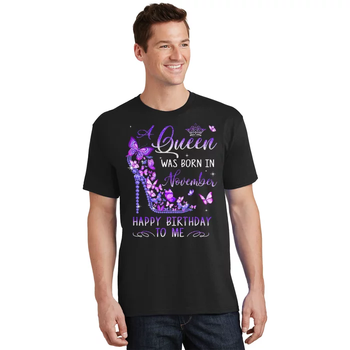 A Queen Was Born In November Cute Birthday T-Shirt