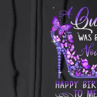 A Queen Was Born In November Cute Birthday Full Zip Hoodie