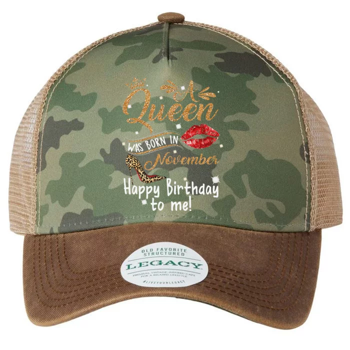 A Queen Was Born In November Happy Birthday To Me Leopard Legacy Tie Dye Trucker Hat