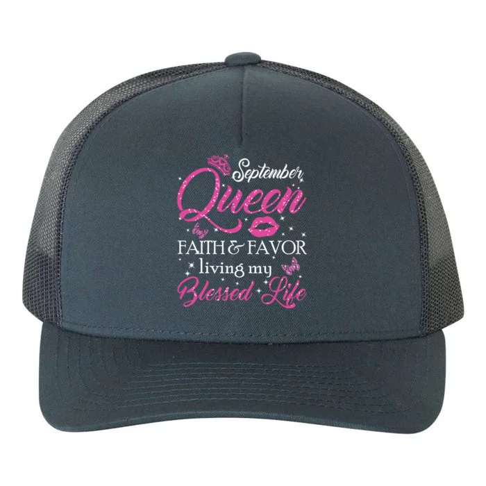 A Queen Was Born In September Shirts September Queen Girl Yupoong Adult 5-Panel Trucker Hat