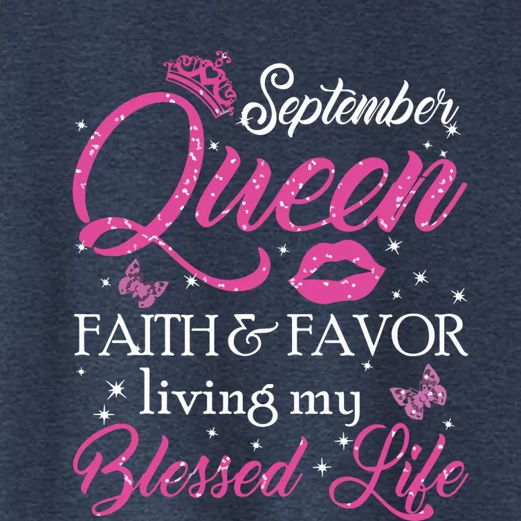 A Queen Was Born In September Shirts September Queen Girl Women's Crop Top Tee