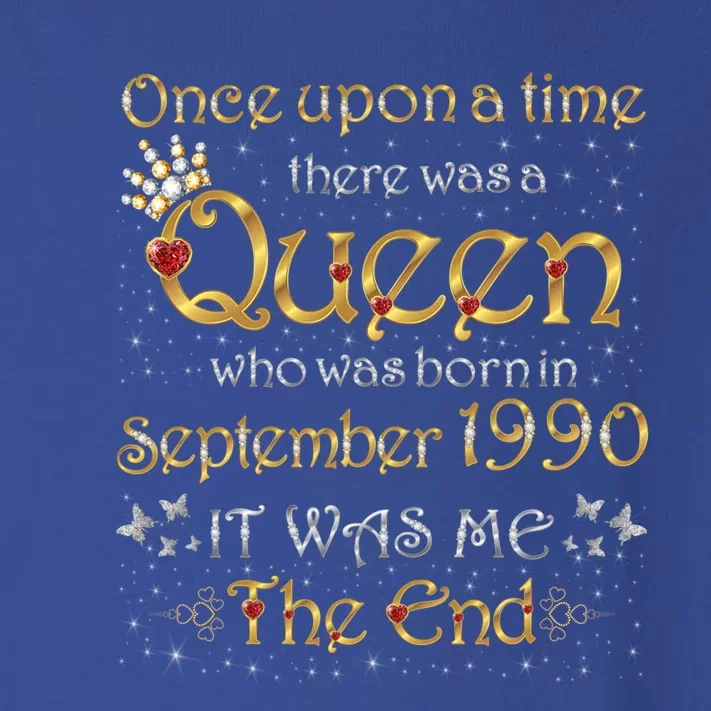 A Queen Was Born In September 1990 Gift Toddler Long Sleeve Shirt