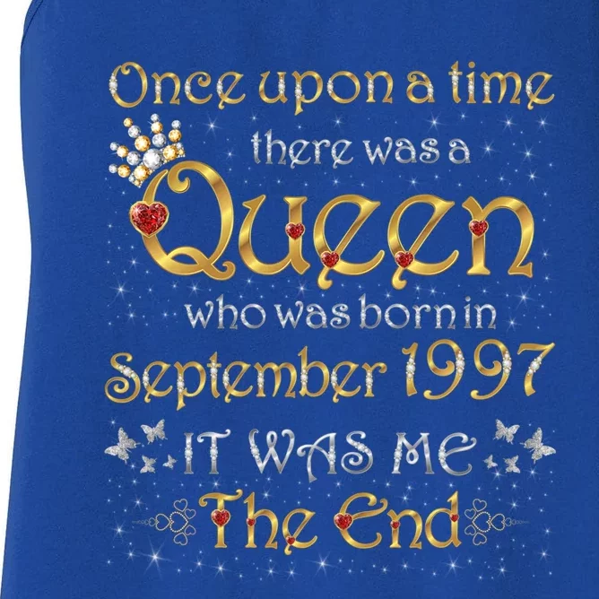 A Queen Was Born In September 1997 Cool Gift Women's Racerback Tank