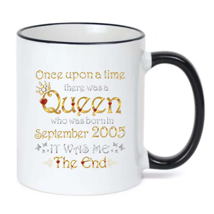 A Queen Was Born In September 2005 Gift Black Color Changing Mug