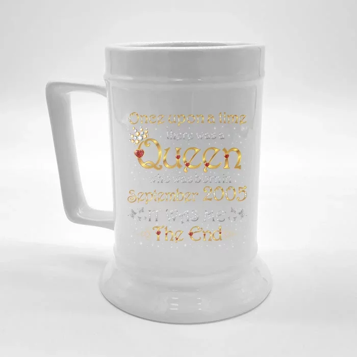 A Queen Was Born In September 2005 Gift Front & Back Beer Stein