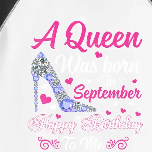 A Queen Was Born In September Design Birthday Cool Gift Toddler Fine Jersey T-Shirt