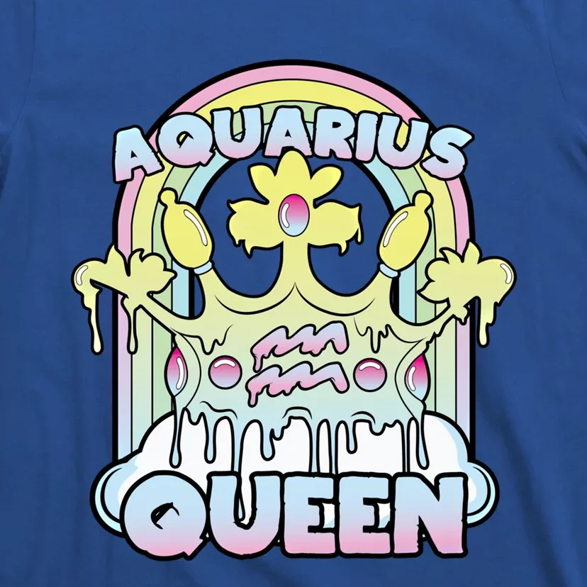 Aquarius Queen Zodiac Sign With Crown Kawaii Pastel Goth Gift T-Shirt