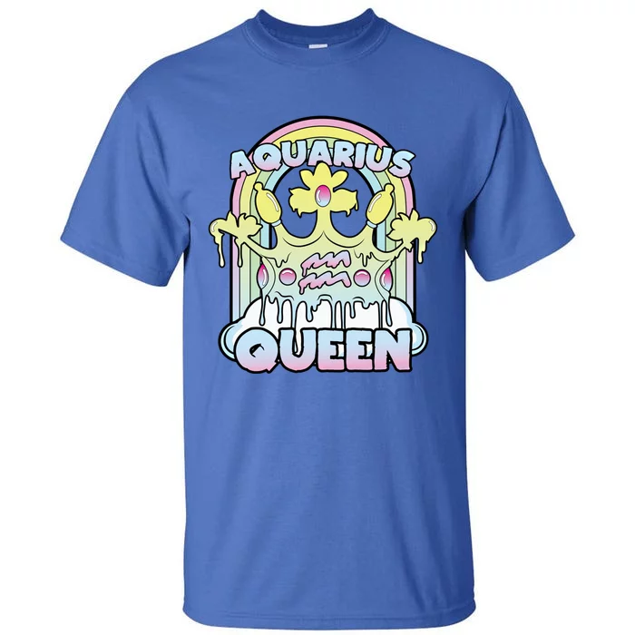 Aquarius Queen Zodiac Sign With Crown Kawaii Pastel Goth Gift Tall T-Shirt