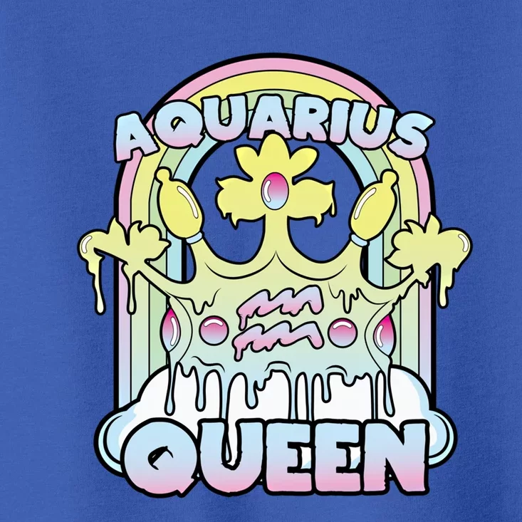 Aquarius Queen Zodiac Sign With Crown Kawaii Pastel Goth Gift Toddler T-Shirt