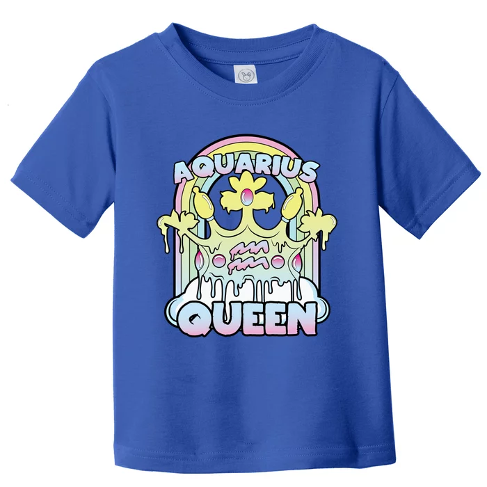 Aquarius Queen Zodiac Sign With Crown Kawaii Pastel Goth Gift Toddler T-Shirt