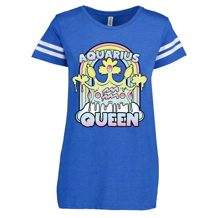 Aquarius Queen Zodiac Sign With Crown Kawaii Pastel Goth Gift Enza Ladies Jersey Football T-Shirt