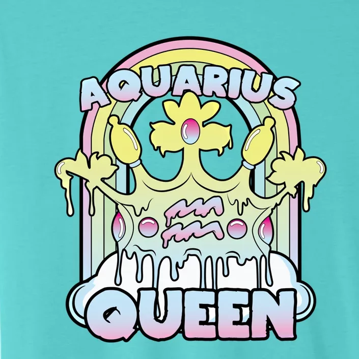 Aquarius Queen Zodiac Sign With Crown Kawaii Pastel Goth Gift ChromaSoft Performance T-Shirt