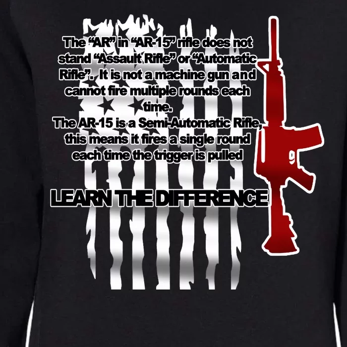 AR15 Not AN Assault Rifle Guns Quote Womens California Wash Sweatshirt