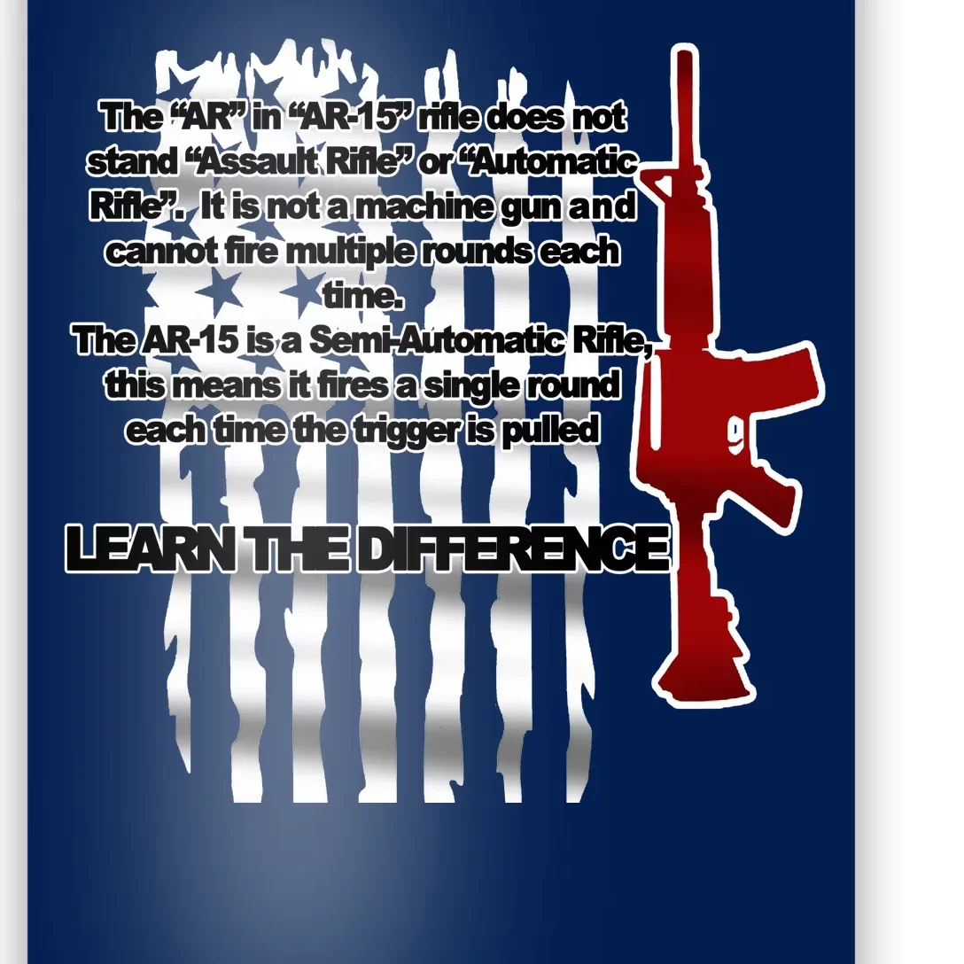 AR15 Not AN Assault Rifle Guns Quote Poster