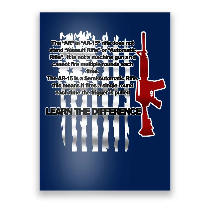 AR15 Not AN Assault Rifle Guns Quote Poster