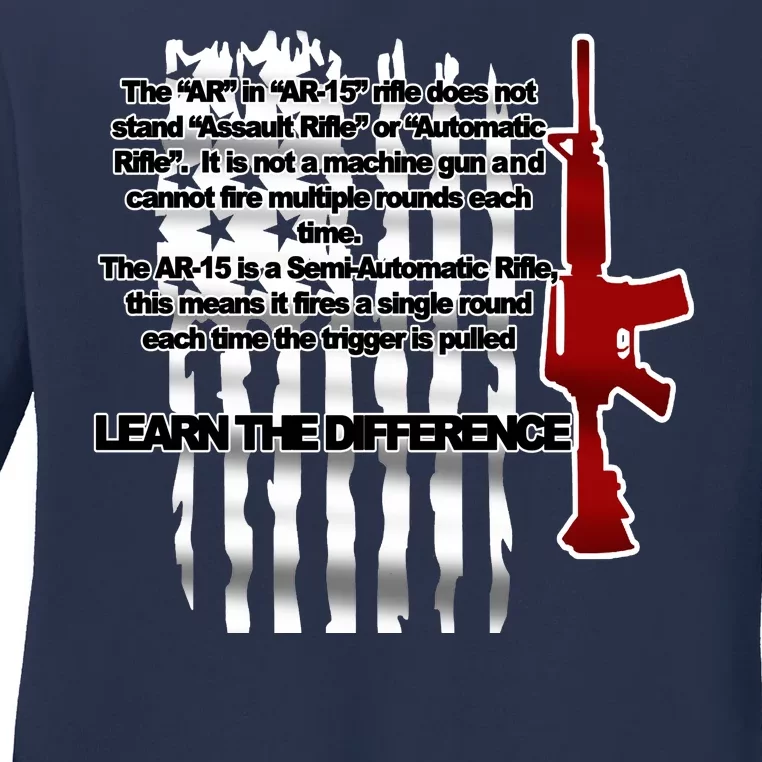 AR15 Not AN Assault Rifle Guns Quote Ladies Long Sleeve Shirt