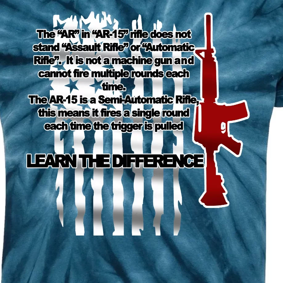 AR15 Not AN Assault Rifle Guns Quote Kids Tie-Dye T-Shirt