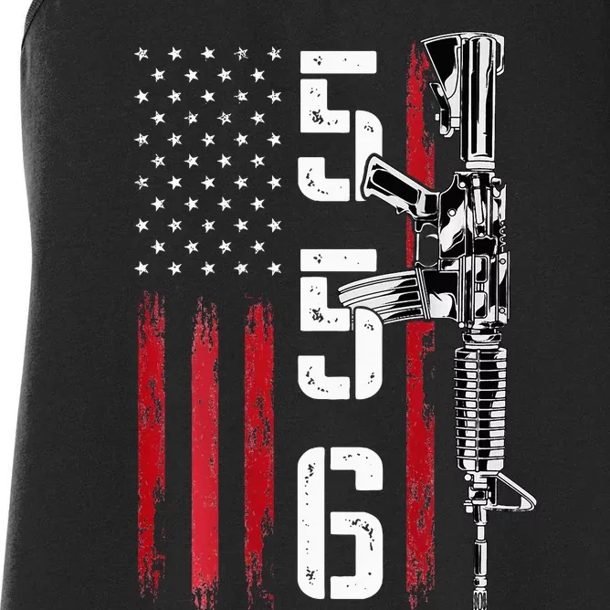 Ar15 Rifle 2nd Amendment 556 Ar15 Gifts Women's Racerback Tank