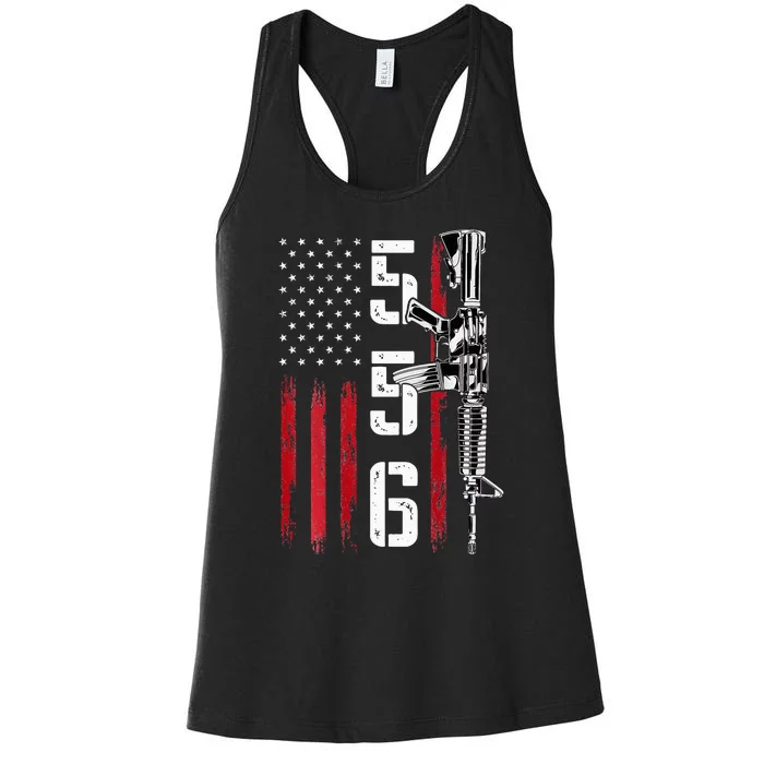 Ar15 Rifle 2nd Amendment 556 Ar15 Gifts Women's Racerback Tank