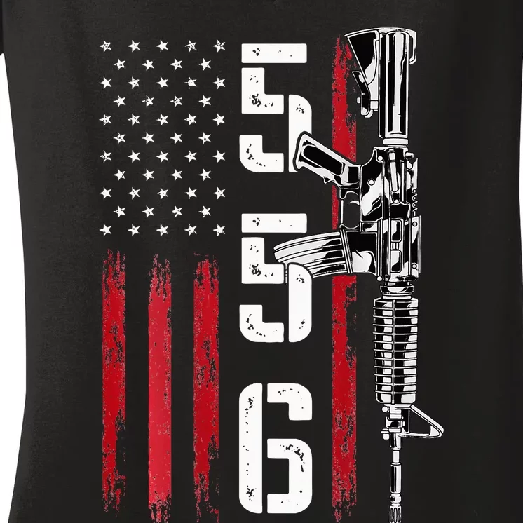 Ar15 Rifle 2nd Amendment 556 Ar15 Gifts Women's V-Neck T-Shirt