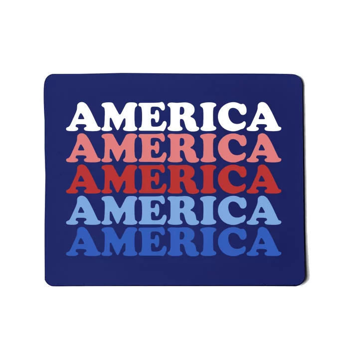 America Retro 4th Of July Mousepad