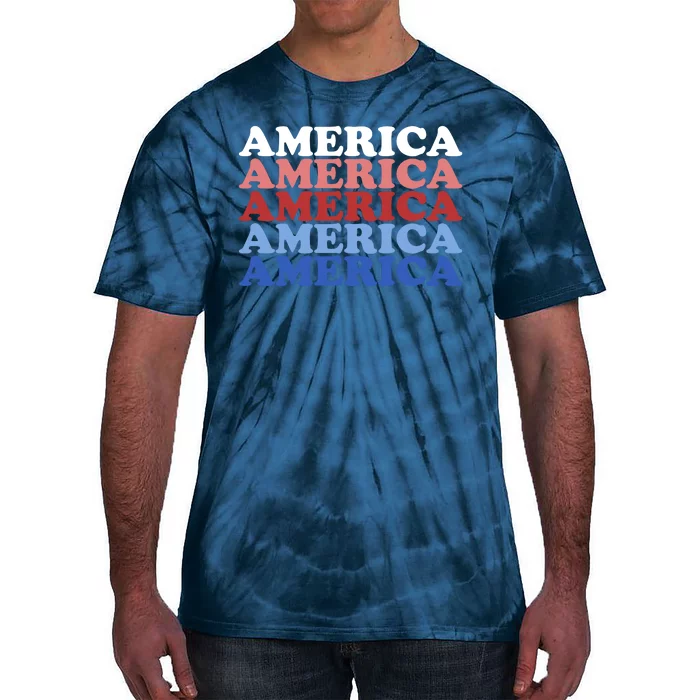 America Retro 4th Of July Tie-Dye T-Shirt