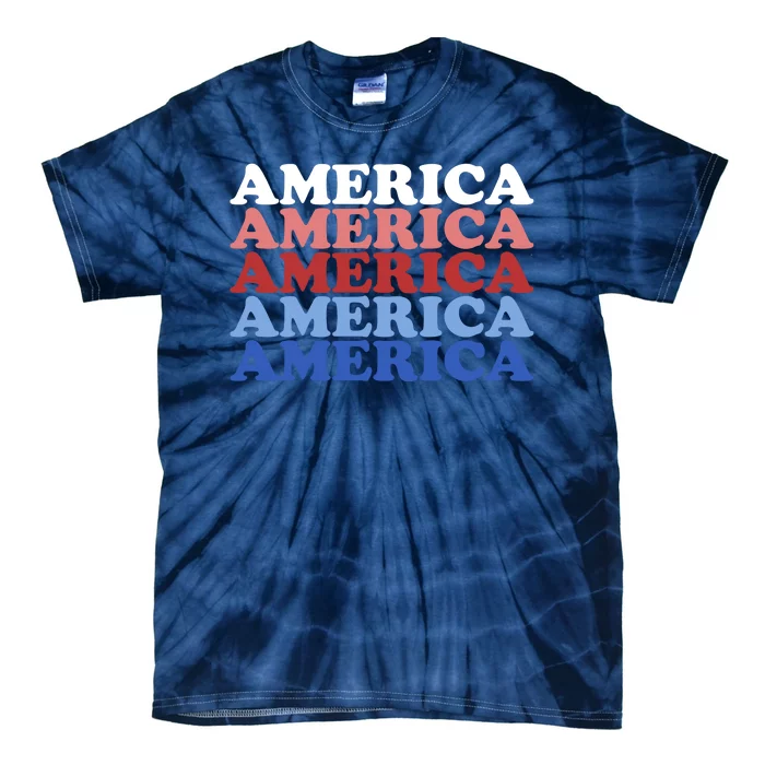 America Retro 4th Of July Tie-Dye T-Shirt