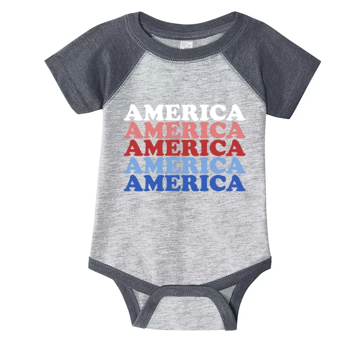 America Retro 4th Of July Infant Baby Jersey Bodysuit