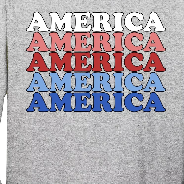 America Retro 4th Of July Long Sleeve Shirt