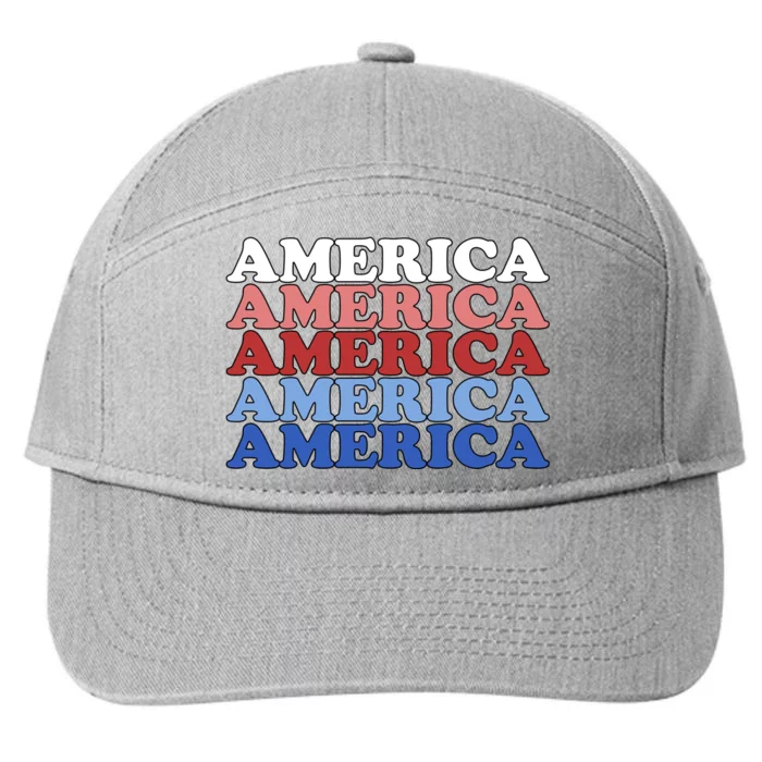 America Retro 4th Of July 7-Panel Snapback Hat