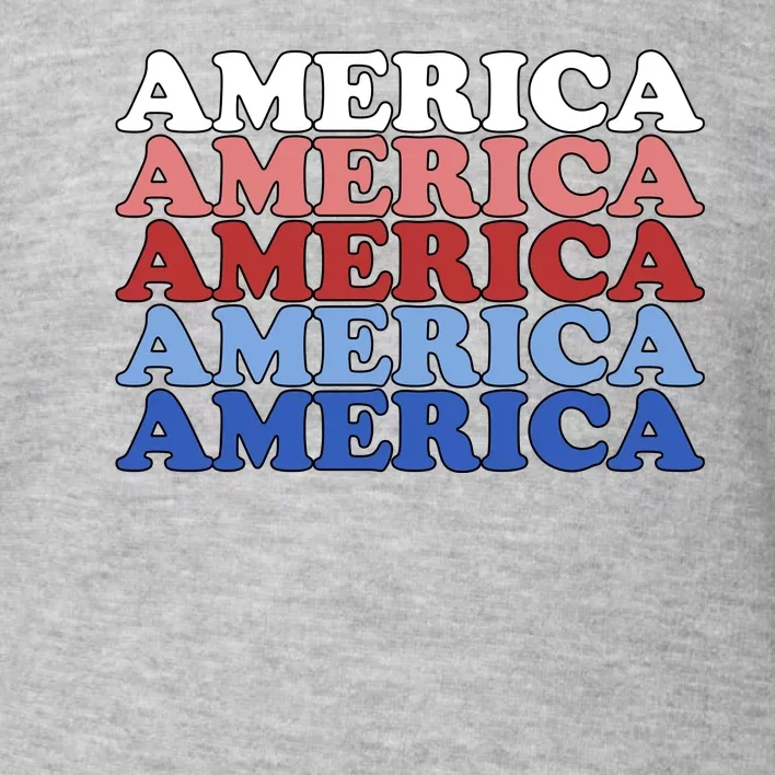 America Retro 4th Of July Toddler Sweatshirt