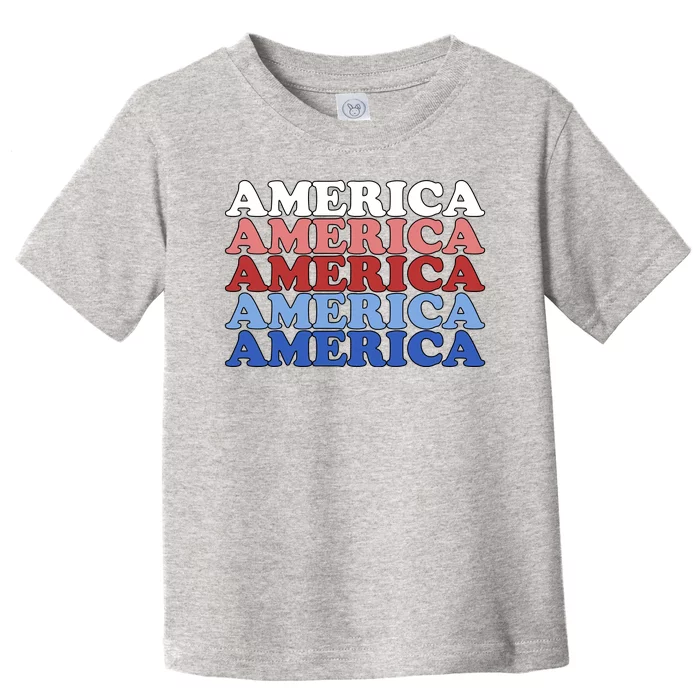 America Retro 4th Of July Toddler T-Shirt