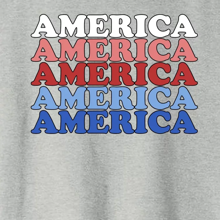 America Retro 4th Of July Women's Crop Top Tee