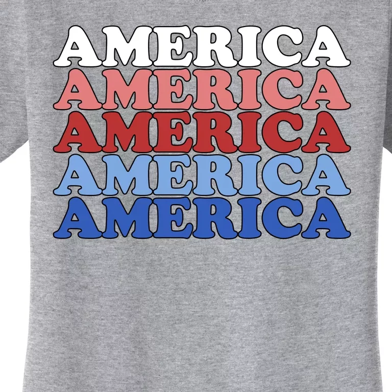 America Retro 4th Of July Women's T-Shirt