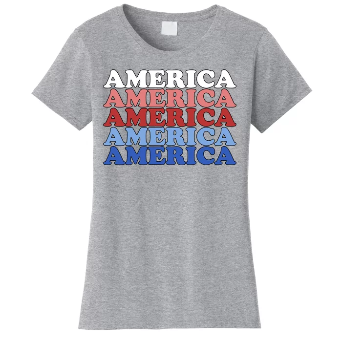 America Retro 4th Of July Women's T-Shirt