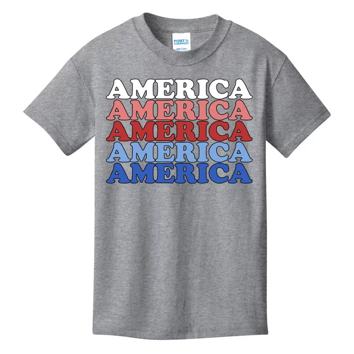 America Retro 4th Of July Kids T-Shirt