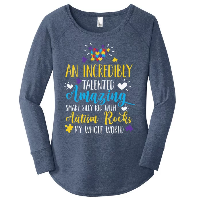 Autism Rocks ASD Support Unique Autistic Warrior Gift Women's Perfect Tri Tunic Long Sleeve Shirt