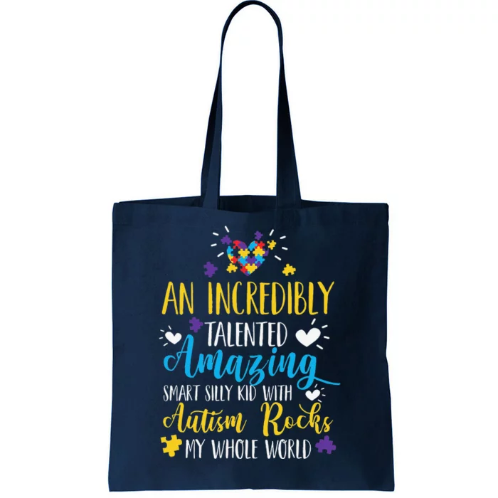 Autism Rocks ASD Support Unique Autistic Warrior Gift Tote Bag