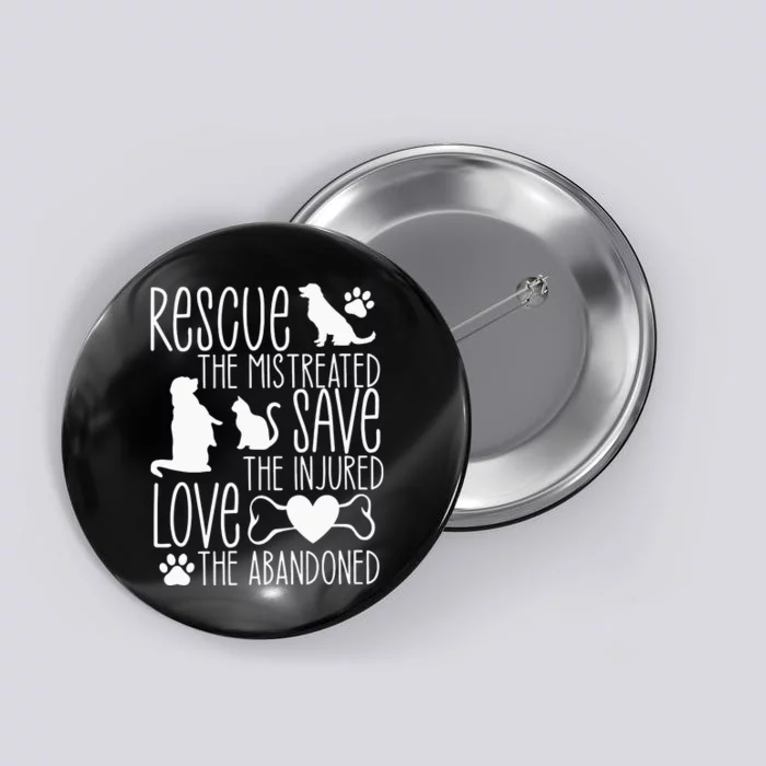 Animal Rescue Animal Rights Button