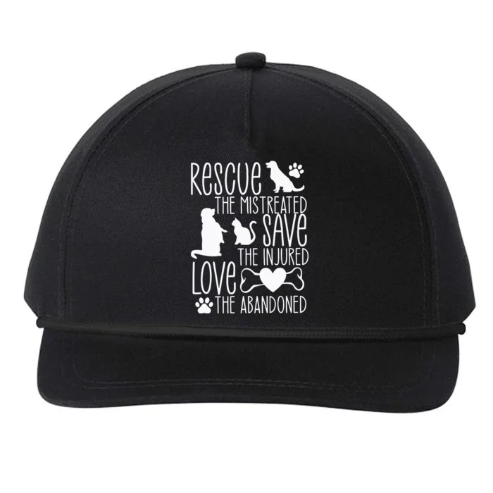 Animal Rescue Animal Rights Snapback Five-Panel Rope Hat