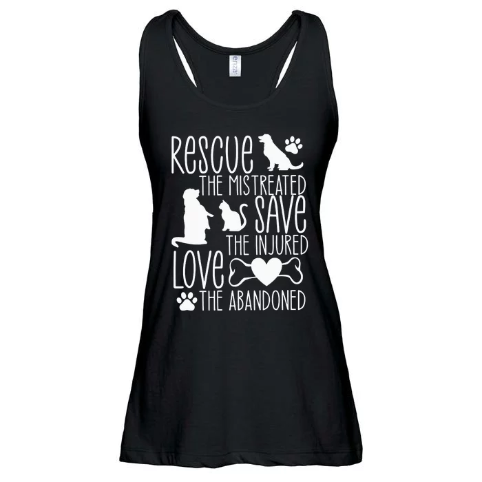 Animal Rescue Animal Rights Ladies Essential Flowy Tank