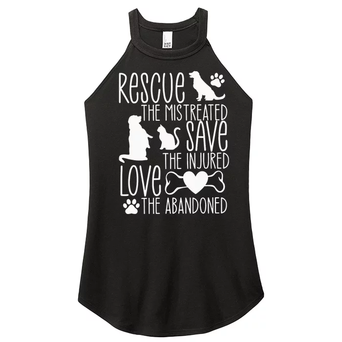 Animal Rescue Animal Rights Women’s Perfect Tri Rocker Tank