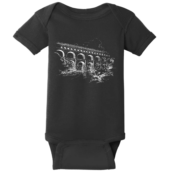 Ancient Roman Aqueduct Rome Aqueduct Of Segovia Baby Bodysuit