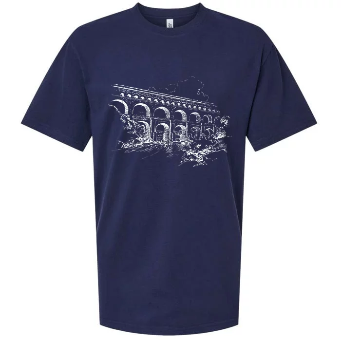 Ancient Roman Aqueduct Rome Aqueduct Of Segovia Sueded Cloud Jersey T-Shirt